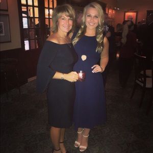 Navy Sleeveless Cutout dress